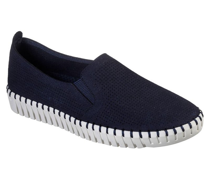 Skechers Dam Marinblå Platta Skor - Sepulveda Blvd - Envelop - Sverige (NKCLJ-3517)